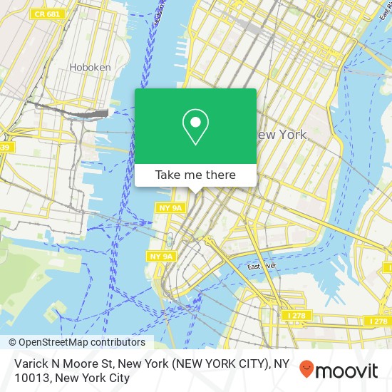 Mapa de Varick N Moore St, New York (NEW YORK CITY), NY 10013