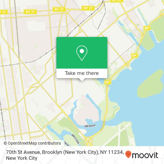 70th St Avenue, Brooklyn (New York City), NY 11234 map