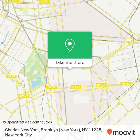 Mapa de Charles New York, Brooklyn (New York), NY 11225