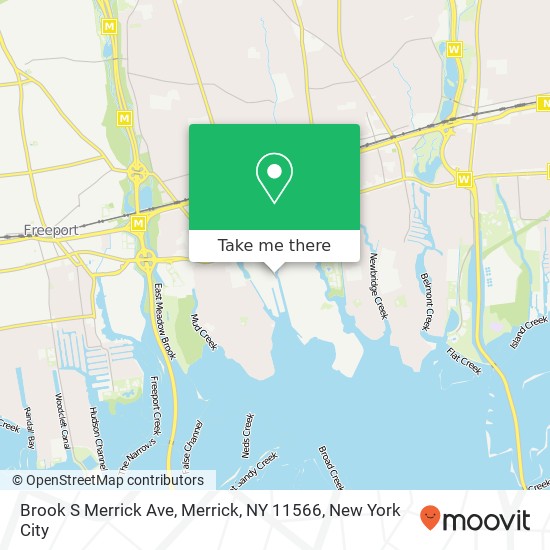 Mapa de Brook S Merrick Ave, Merrick, NY 11566