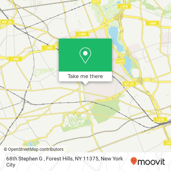 Mapa de 68th Stephen G , Forest Hills, NY 11375