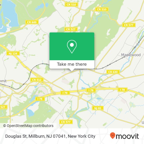 Douglas St, Millburn, NJ 07041 map
