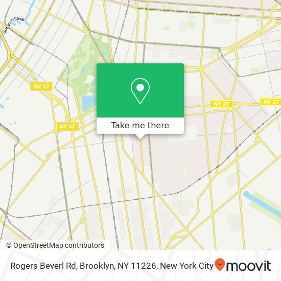 Mapa de Rogers Beverl Rd, Brooklyn, NY 11226