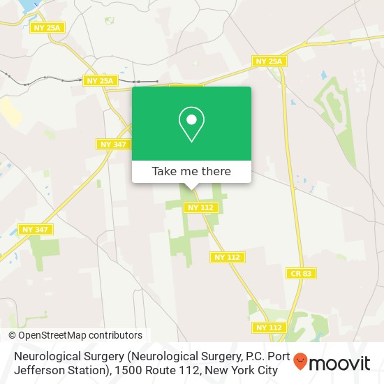 Neurological Surgery (Neurological Surgery, P.C. Port Jefferson Station), 1500 Route 112 map