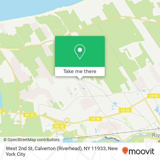 Mapa de West 2nd St, Calverton (Riverhead), NY 11933