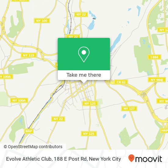 Mapa de Evolve Athletic Club, 188 E Post Rd