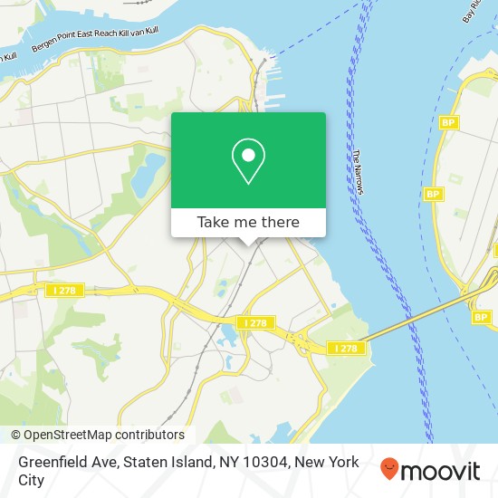 Mapa de Greenfield Ave, Staten Island, NY 10304