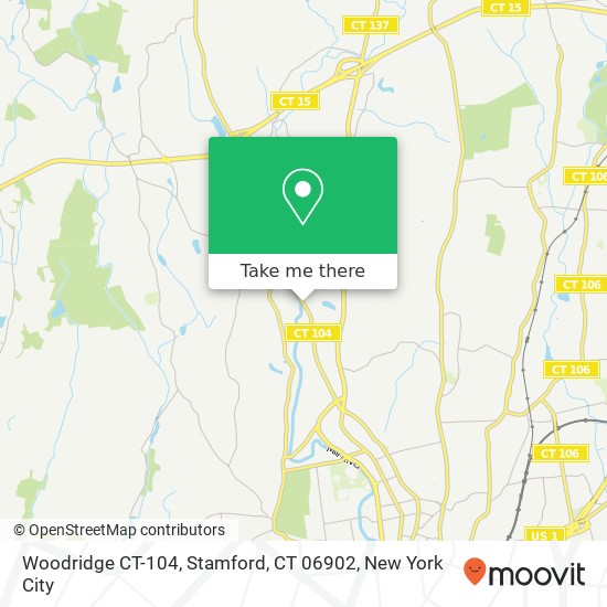 Mapa de Woodridge CT-104, Stamford, CT 06902