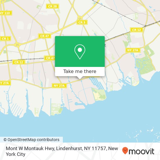 Mont W Montauk Hwy, Lindenhurst, NY 11757 map