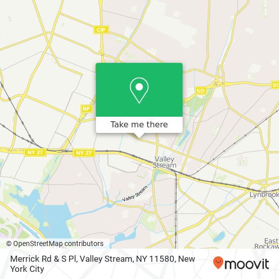 Merrick Rd & S Pl, Valley Stream, NY 11580 map