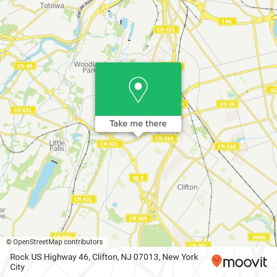 Rock US Highway 46, Clifton, NJ 07013 map