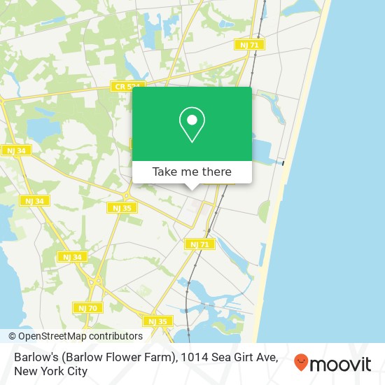 Mapa de Barlow's (Barlow Flower Farm), 1014 Sea Girt Ave