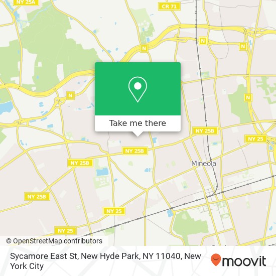 Mapa de Sycamore East St, New Hyde Park, NY 11040