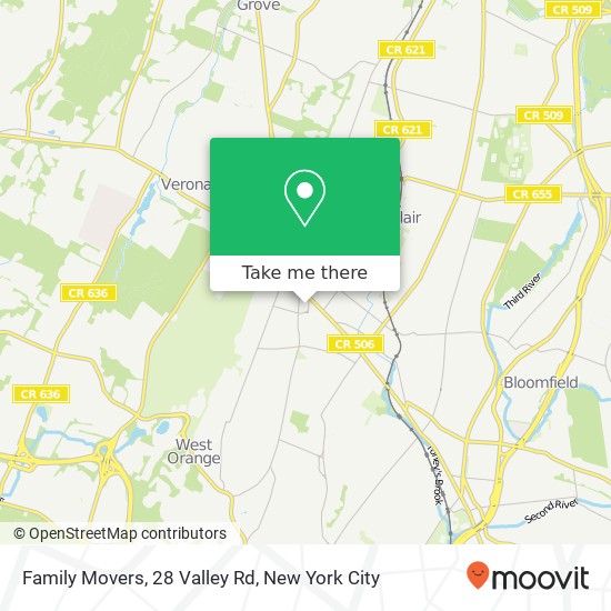 Mapa de Family Movers, 28 Valley Rd