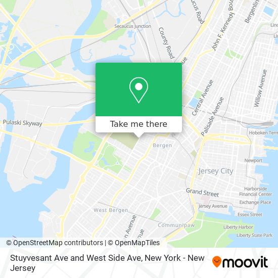 Stuyvesant Ave and West Side Ave map