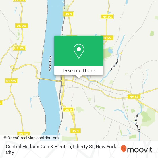 Mapa de Central Hudson Gas & Electric, Liberty St