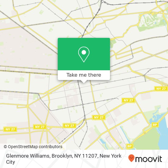 Mapa de Glenmore Williams, Brooklyn, NY 11207