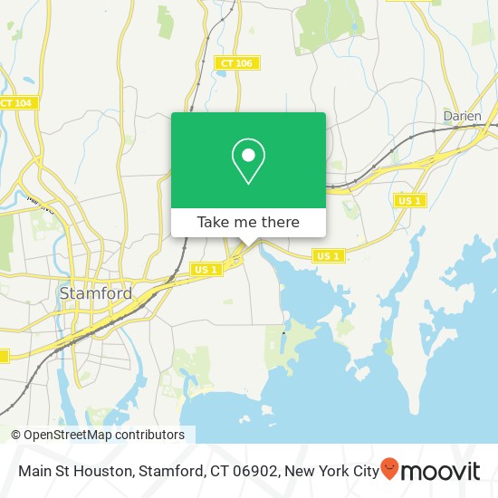 Main St Houston, Stamford, CT 06902 map