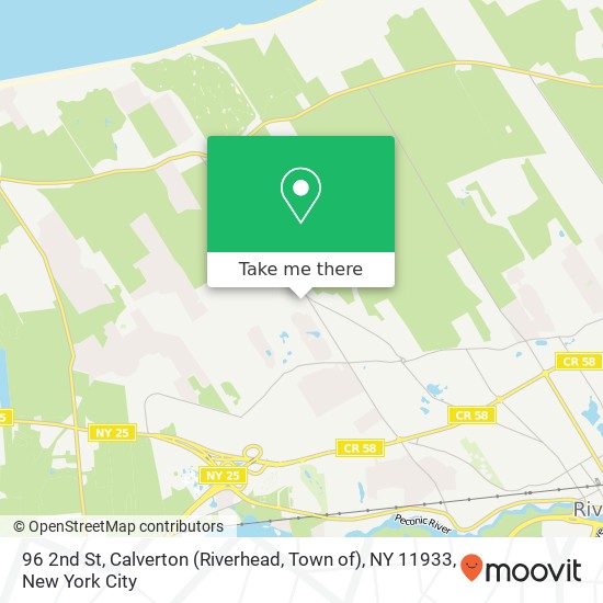 Mapa de 96 2nd St, Calverton (Riverhead, Town of), NY 11933