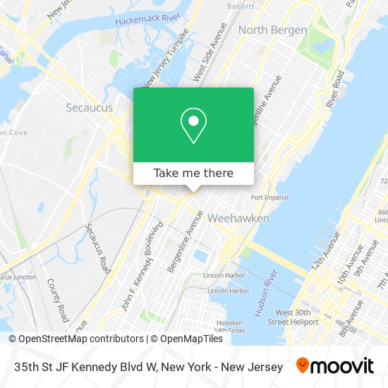 35th St JF Kennedy Blvd W map