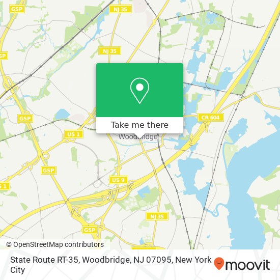 State Route RT-35, Woodbridge, NJ 07095 map