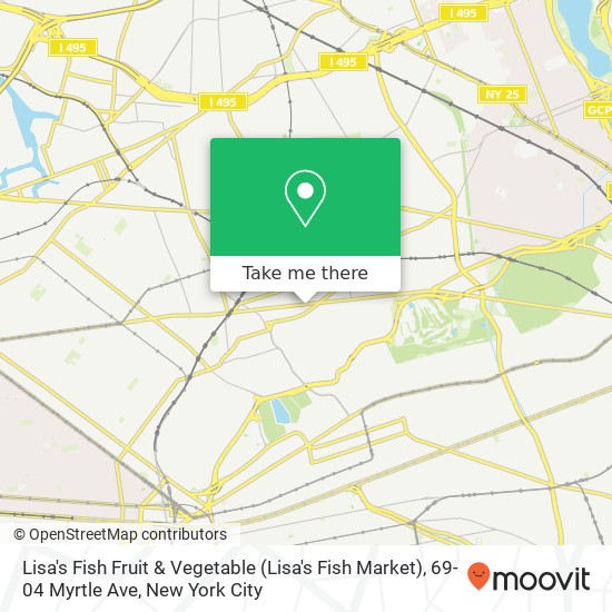 Lisa's Fish Fruit & Vegetable (Lisa's Fish Market), 69-04 Myrtle Ave map