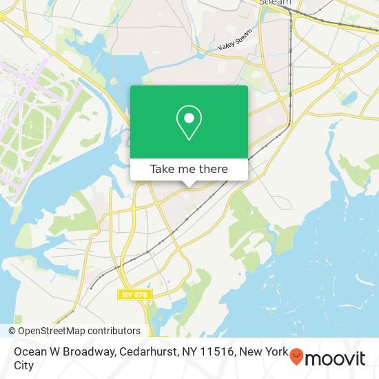 Mapa de Ocean W Broadway, Cedarhurst, NY 11516