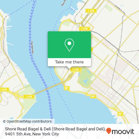 Mapa de Shore Road Bagel & Deli (Shore Road Bagel and Deli), 9401 5th Ave