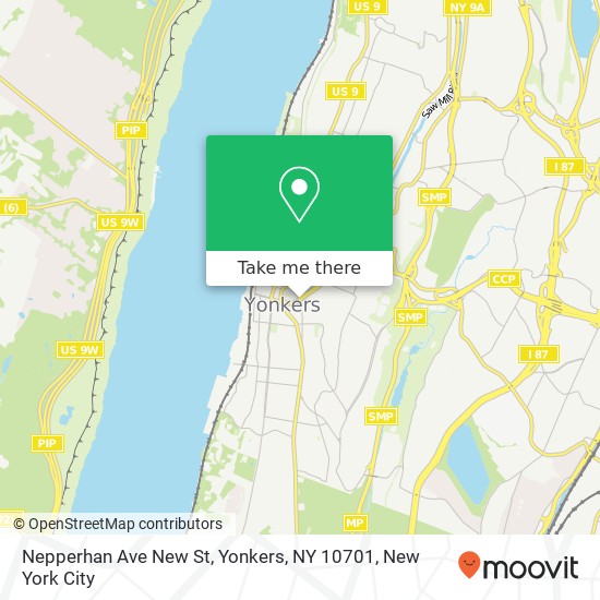 Mapa de Nepperhan Ave New St, Yonkers, NY 10701