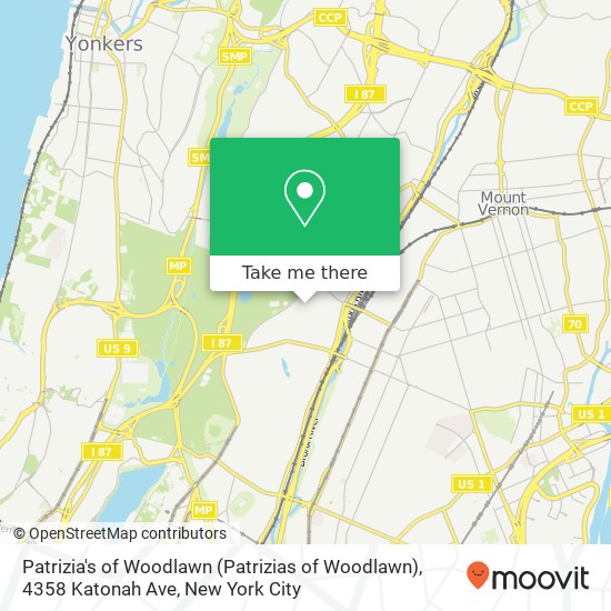 Patrizia's of Woodlawn (Patrizias of Woodlawn), 4358 Katonah Ave map