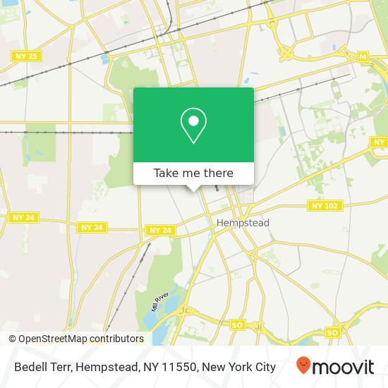 Mapa de Bedell Terr, Hempstead, NY 11550