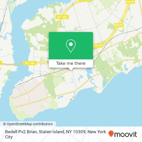 Mapa de Bedell Pv2 Brian, Staten Island, NY 10309