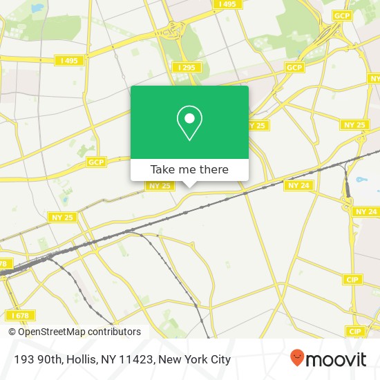 Mapa de 193 90th, Hollis, NY 11423