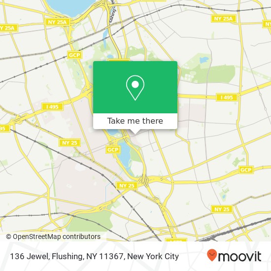 136 Jewel, Flushing, NY 11367 map