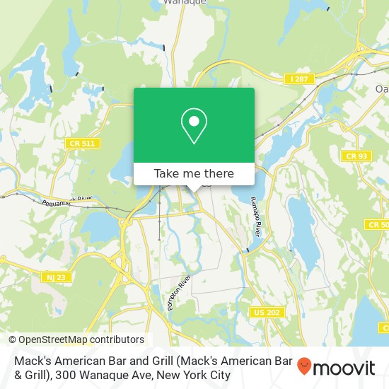 Mapa de Mack's American Bar and Grill (Mack's American Bar & Grill), 300 Wanaque Ave