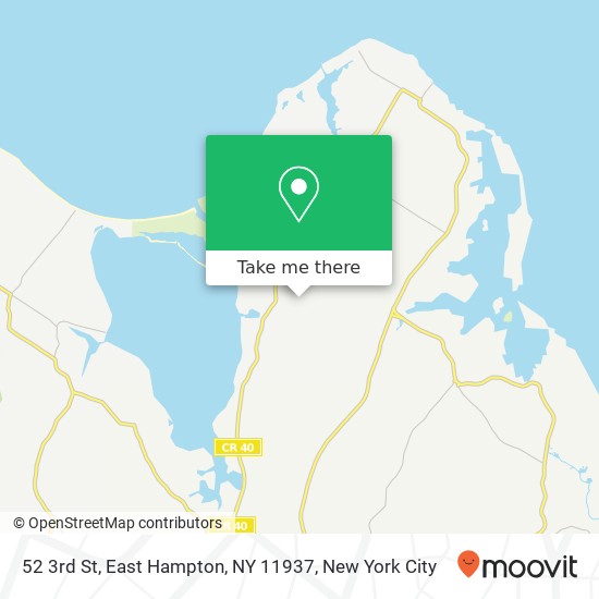 Mapa de 52 3rd St, East Hampton, NY 11937