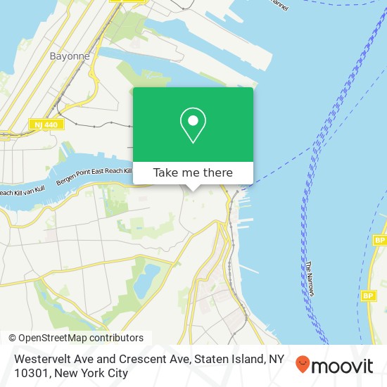 Westervelt Ave and Crescent Ave, Staten Island, NY 10301 map