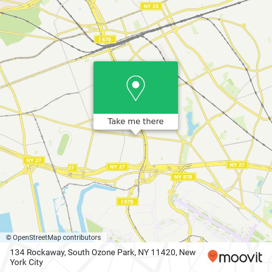 Mapa de 134 Rockaway, South Ozone Park, NY 11420