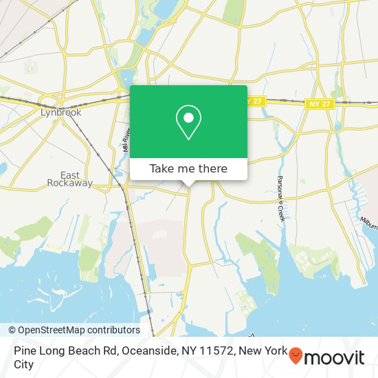 Pine Long Beach Rd, Oceanside, NY 11572 map