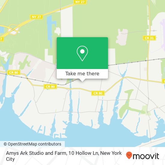 Mapa de Amys Ark Studio and Farm, 10 Hollow Ln