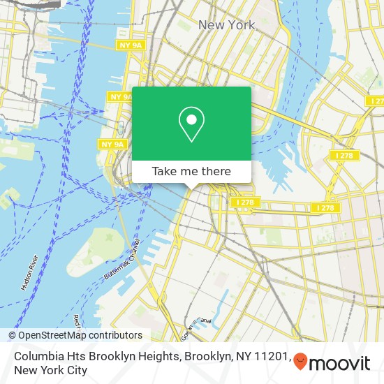 Columbia Hts Brooklyn Heights, Brooklyn, NY 11201 map