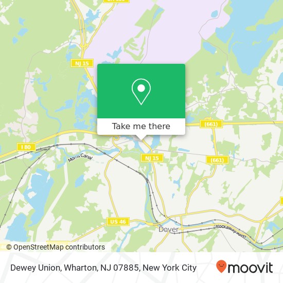 Mapa de Dewey Union, Wharton, NJ 07885