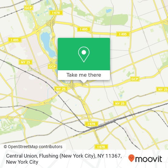 Central Union, Flushing (New York City), NY 11367 map
