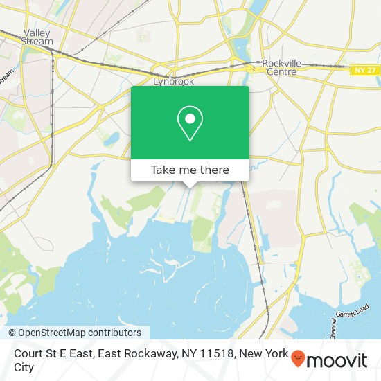 Mapa de Court St E East, East Rockaway, NY 11518