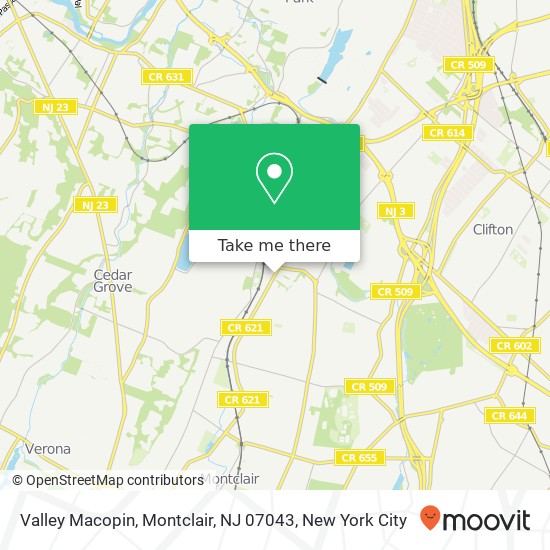 Valley Macopin, Montclair, NJ 07043 map