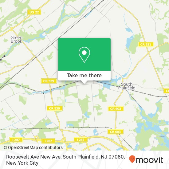 Roosevelt Ave New Ave, South Plainfield, NJ 07080 map