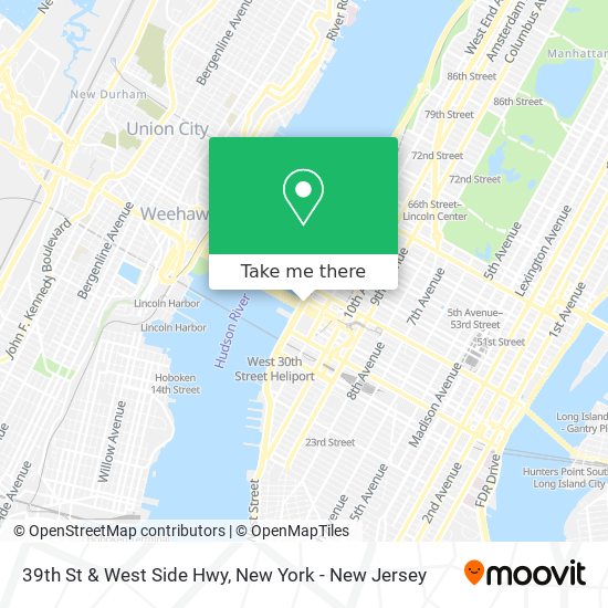 39th St & West Side Hwy map