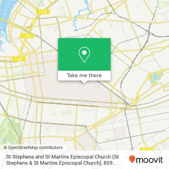 Mapa de St Stephens and St Martins Episcopal Church (St Stephens & St Martins Episcopal Church), 809 Jefferson Ave