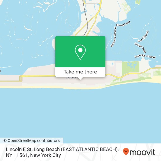 Lincoln E St, Long Beach (EAST ATLANTIC BEACH), NY 11561 map