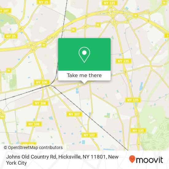 Mapa de Johns Old Country Rd, Hicksville, NY 11801